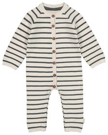 Newborn-Jumpsuit, Biobaumwolle, gestrickt grau grau - 1000020821 - HEMA