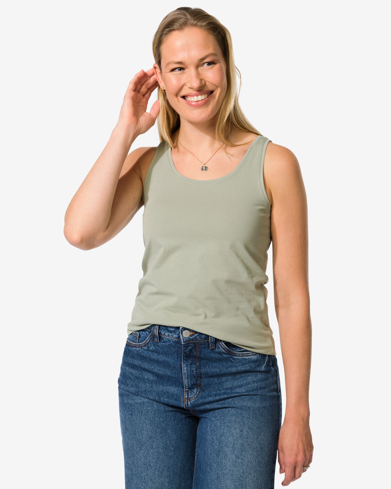 damessinglet Carry groen - 36320080GREEN - HEMA