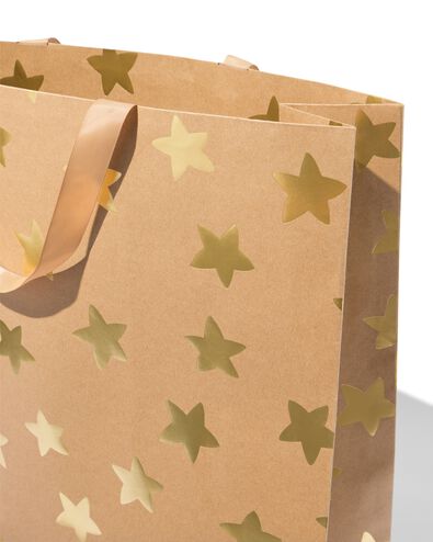 cadeautas kraft/goud xxl  - 25710102 - HEMA