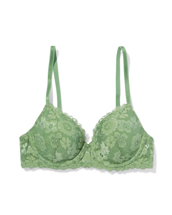 soutien-gorge dentelle pr&eacute;form&eacute; avec armatures vert vert - 21805545GREEN - HEMA