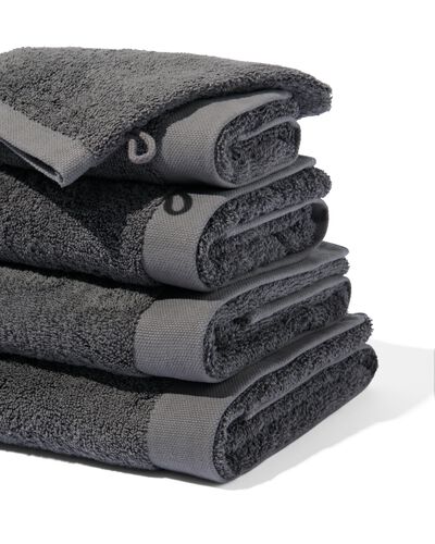 serviette - 70 x 140 cm - qualit&eacute; h&ocirc;tel tr&egrave;s douce - gris fonc&eacute; uni gris fonc&eacute; serviette 70 x 140 - 5220033 - HEMA