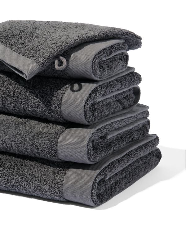 serviette - 70 x 140 cm - qualit&eacute; h&ocirc;tel tr&egrave;s douce - gris fonc&eacute; uni gris fonc&eacute; serviette 70 x 140 - 5220033 - HEMA