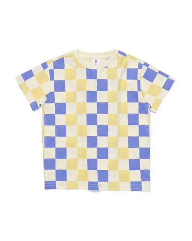 Kinder-T-Shirt, Karomuster eierschalenfarben eierschalenfarben - 30791503OFFWHITE - HEMA