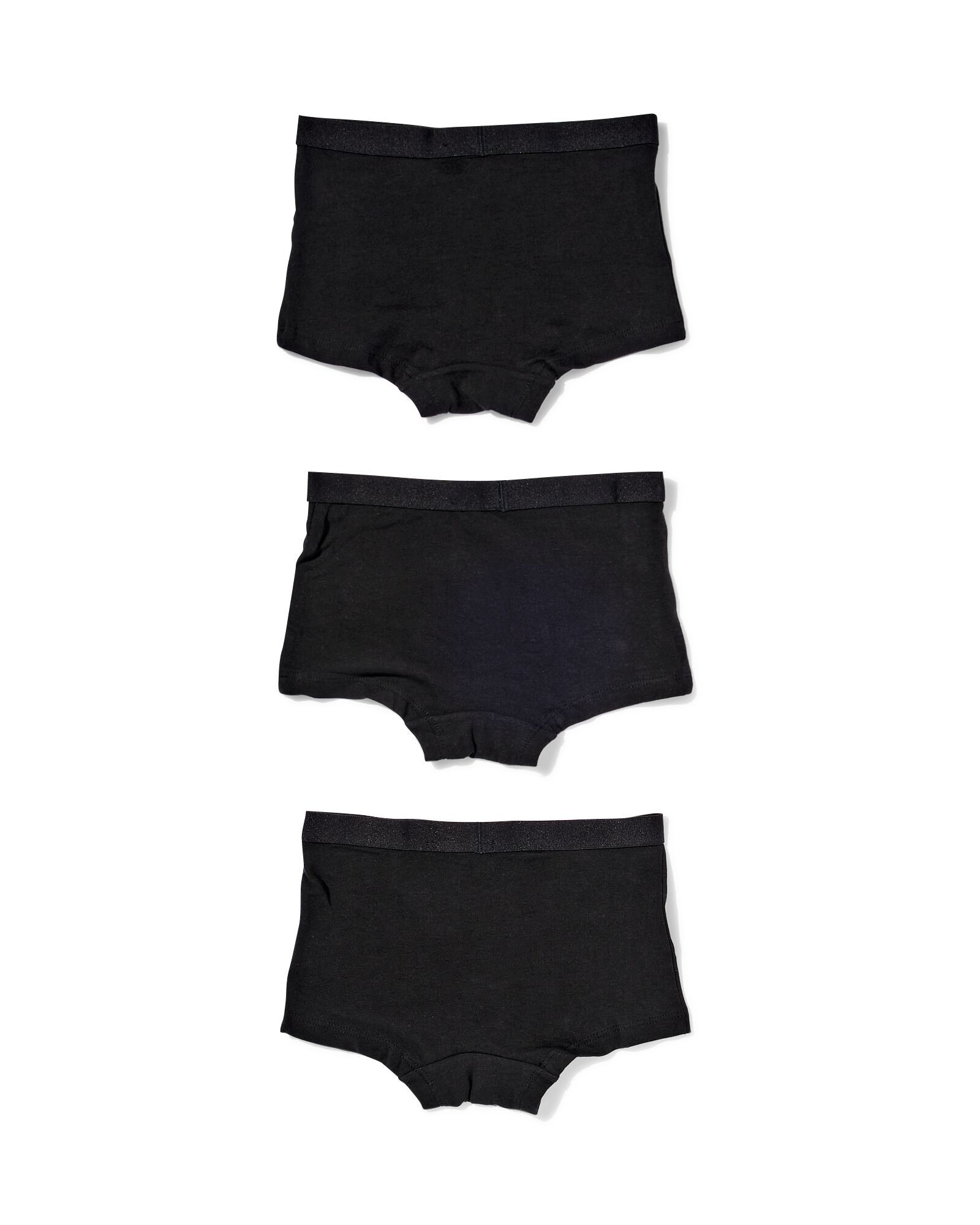 3 boxers enfant coton/stretch noir noir - 1000028424 - HEMA