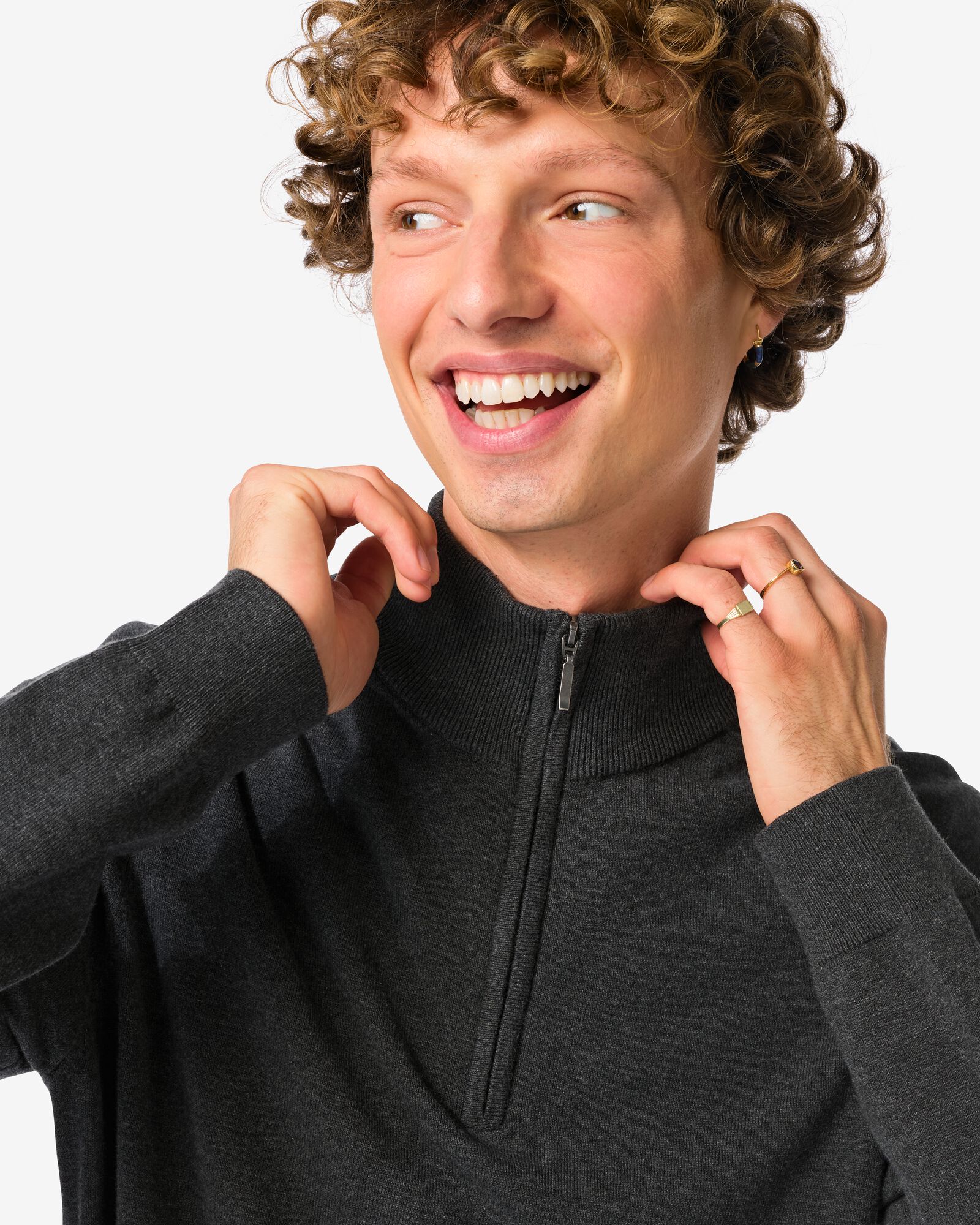 Herrenpullover Flip graumeliert - 2172010GREYMELANGE - HEMA