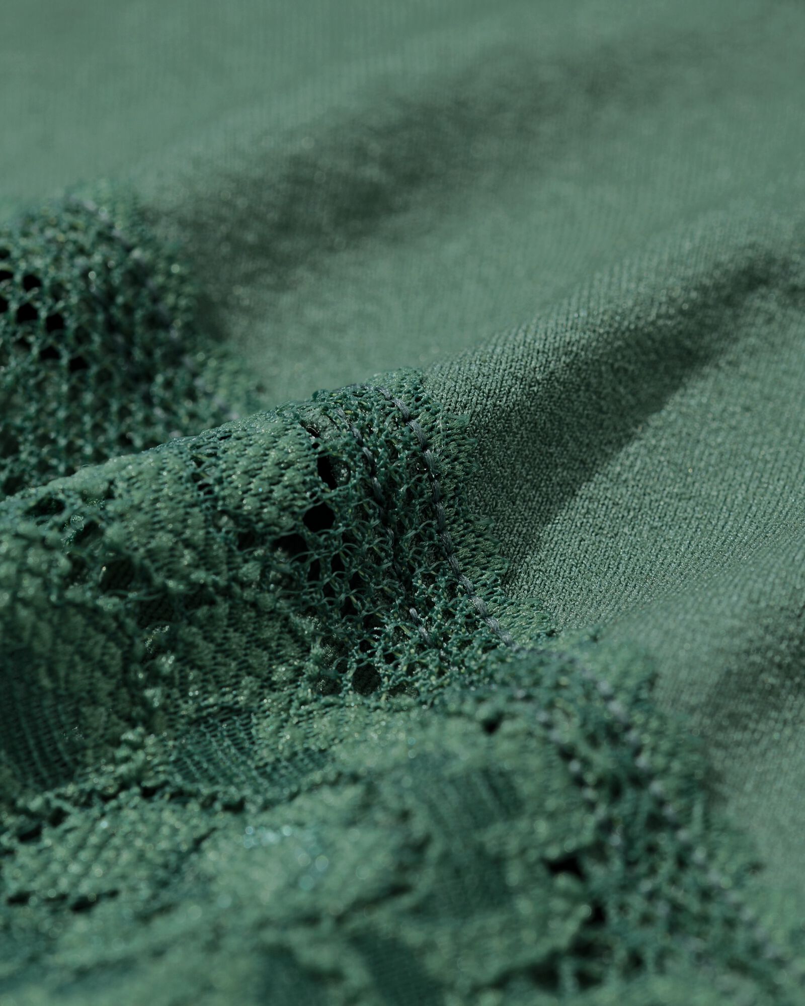 dameshipster naadloos micro met kant donkergroen donkergroen - 19641544DARKGREEN - HEMA