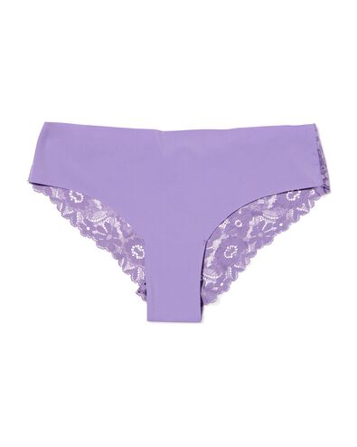 slip br&eacute;silien femme microfibre avec dentelle violet clair - 19601434LIGHTPURPLE - HEMA