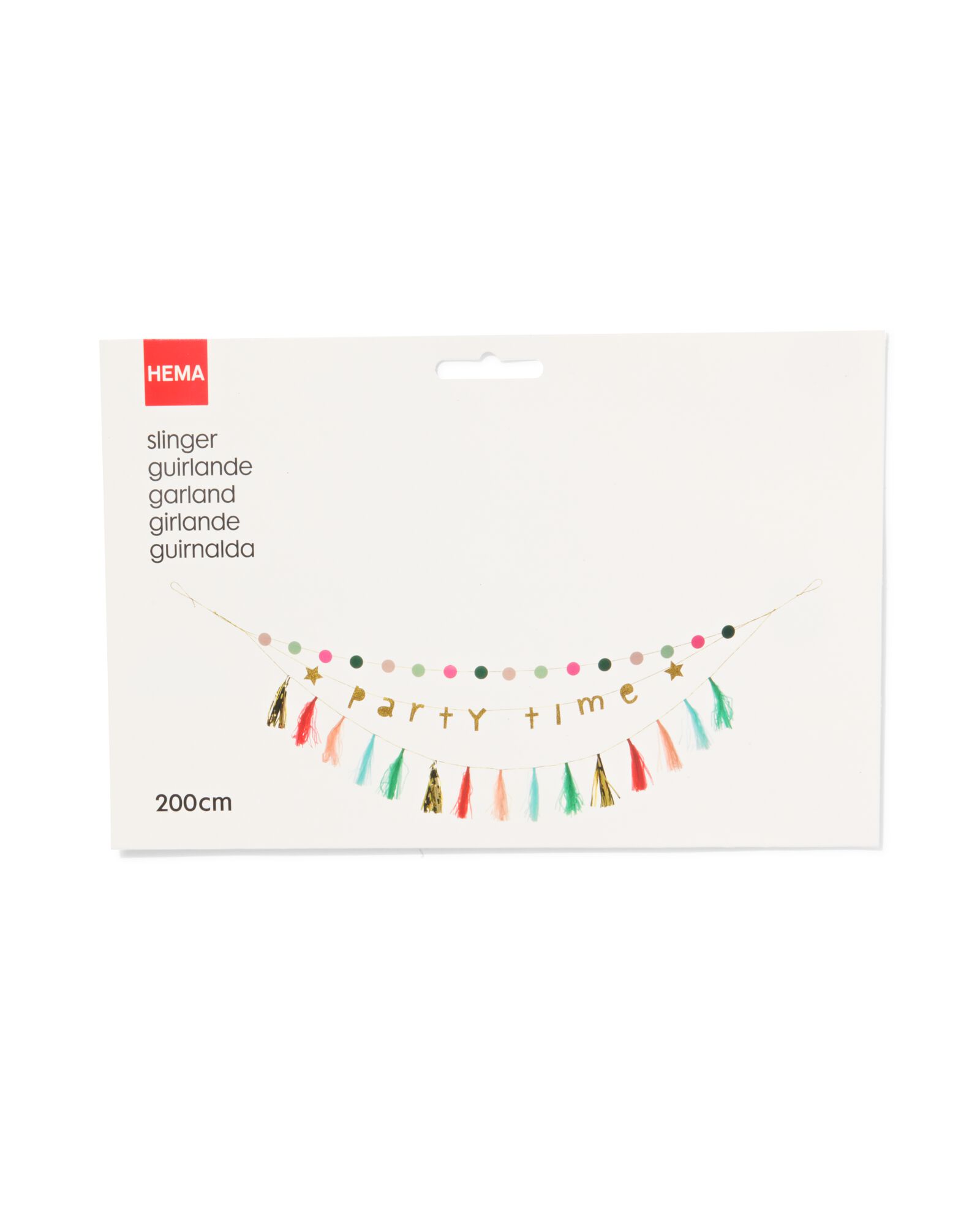 Girlande, Party Time, 2 m - 14210052 - HEMA
