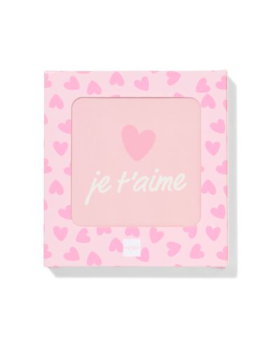 carreau 10x10 cm c&eacute;ramique c&oelig;ur "je t'aime" rose - 61100285 - HEMA