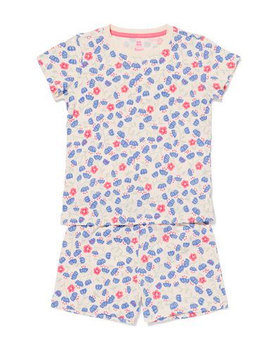kindershortama bloemen gebroken wit gebroken wit - 23003460OFFWHITE - HEMA