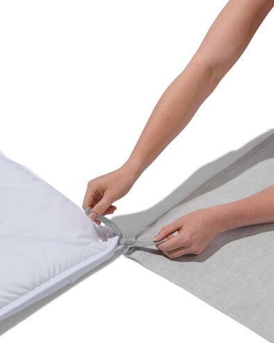 dekbedovertrek chambray 240x200/220 groen - 5790232 - HEMA