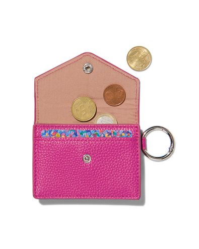 portemonnaie bouton-pression porte-clés rose 8x10 - 18110009 - HEMA