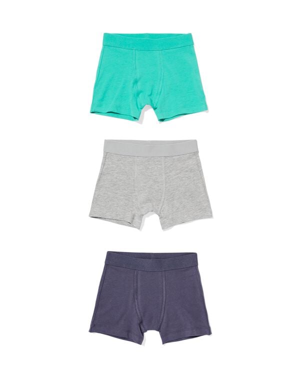 boxers pour enfants unis - 3 pi&egrave;ces vert vert - 19203740GREEN - HEMA