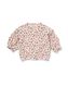 t-shirt bébé côtelé fleurs écru 80 - 33050254 - HEMA