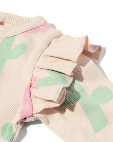 t-shirt nouveau-n&eacute; fleur &eacute;cru - 33415220ECRU - HEMA