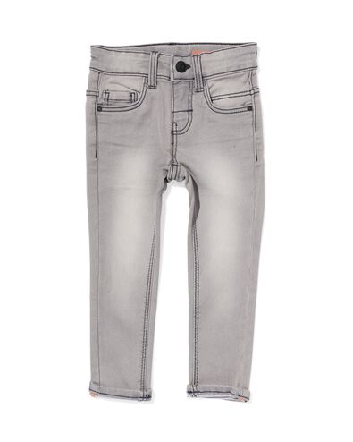 pantalon jogdenim enfant modèle skinny gris 128 - 30769860 - HEMA