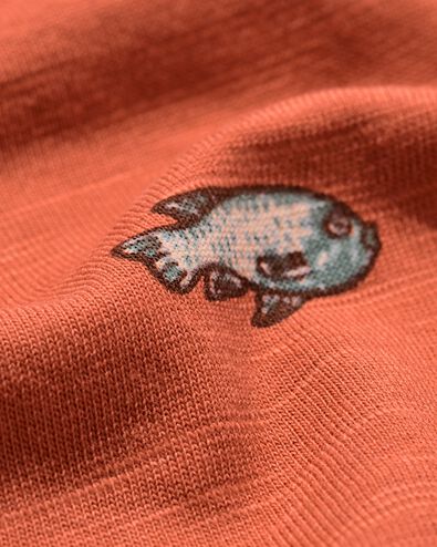 t-shirt enfant poissons marron clair marron clair - 30718101LIGHTBROWN - HEMA