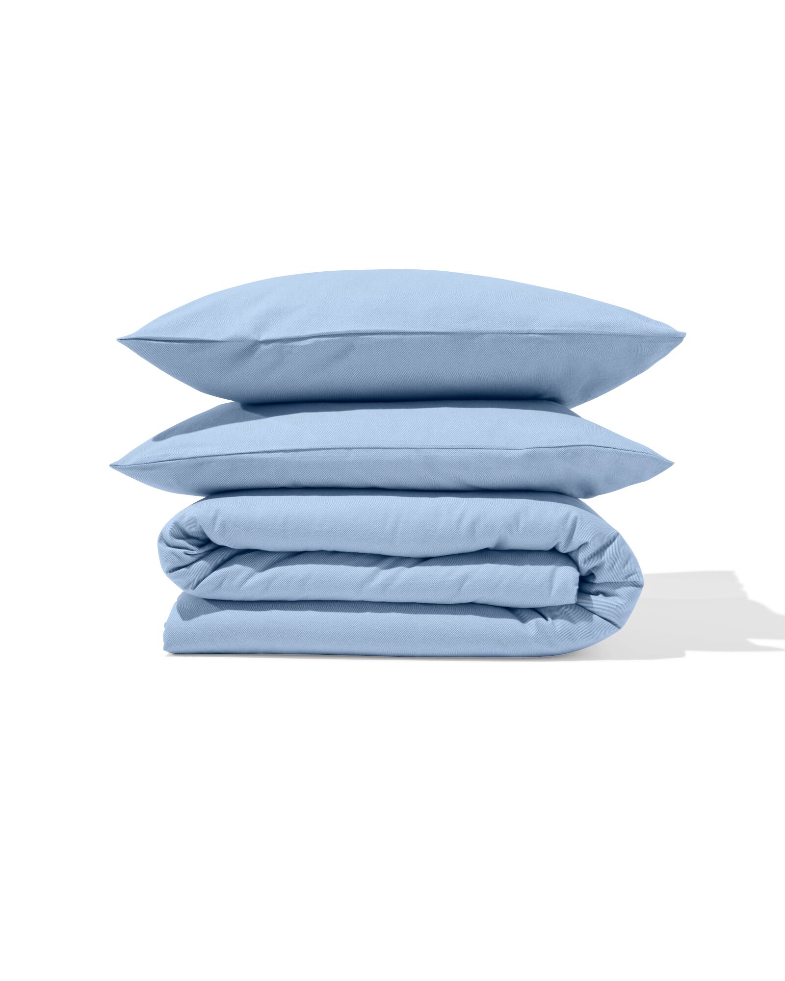 dekbedovertrek 200x200/220cm flanel strepen lichtblauw - 5700205 - HEMA