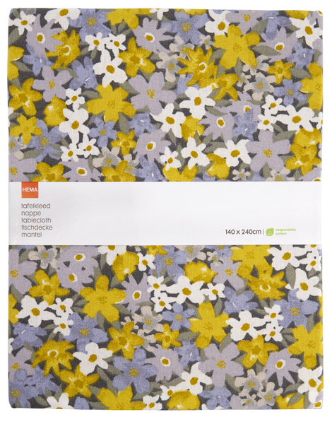 Tischdecke, 140 x 240 cm, Baumwolle, Blüten - 5300118 - HEMA