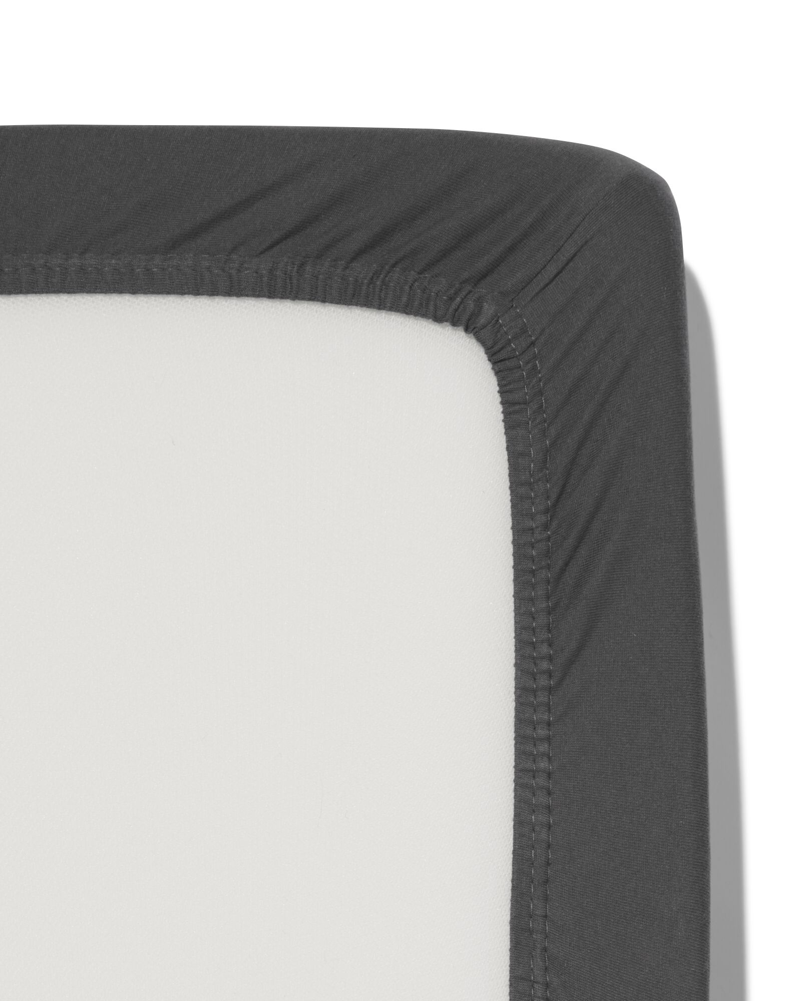 drap-housse pour surmatelas jersey 160x200 gris fonc&eacute; - 5190123 - HEMA