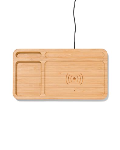 organiseur en bois avec chargeur sans fil 14.5x27x1.5 - 39600303 - HEMA