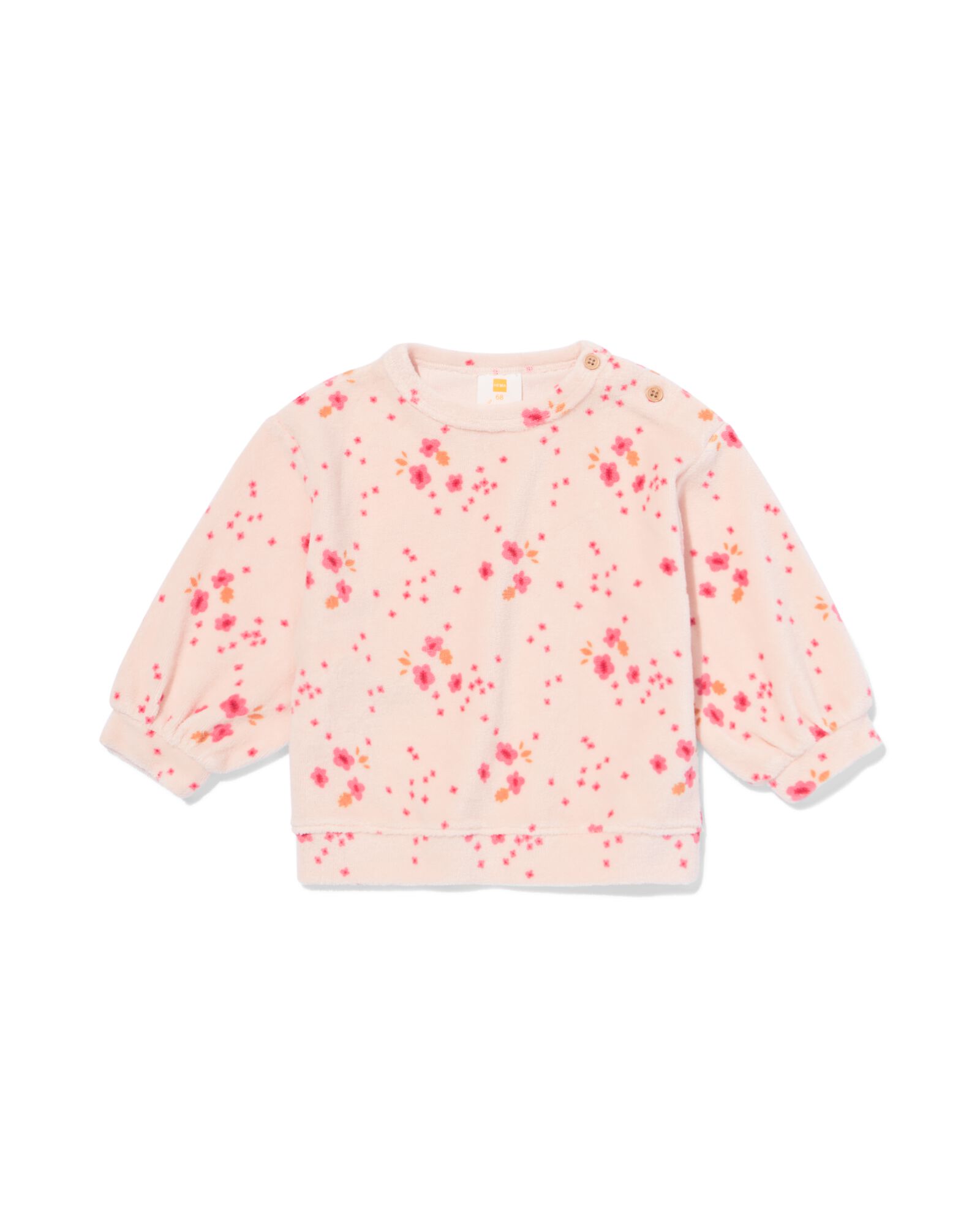 pull nouveau-n&eacute; en velours rose p&acirc;le - 33434720LIGHTPINK - HEMA