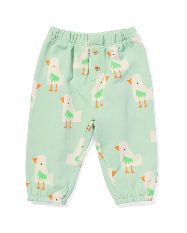 pantalon sweat nouveau-n&eacute; oiseaux vert - 33415420GREEN - HEMA