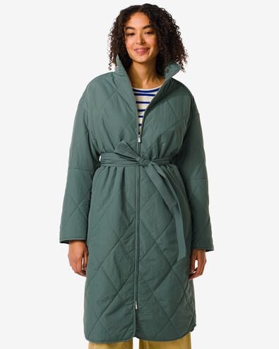 manteau femme matelassé Elodie vert foncé M - 36249777 - HEMA