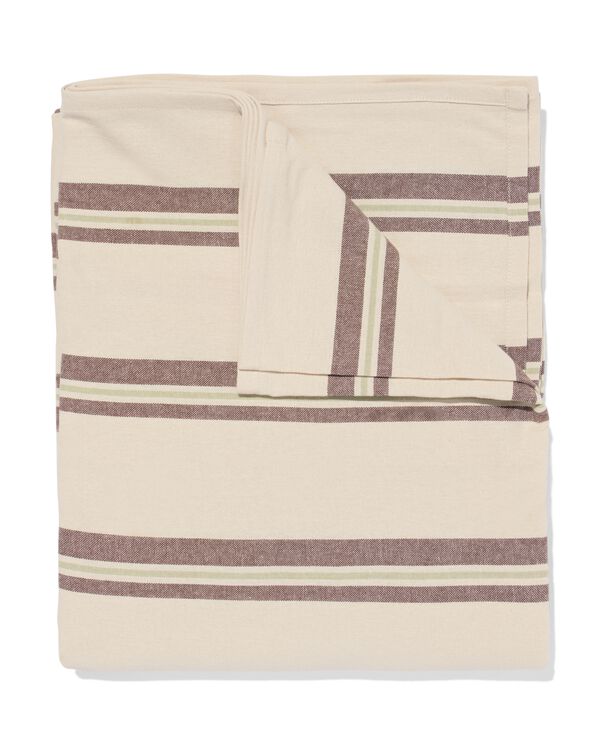 nappe XL 320x145cm coton rayures marron - 5300102 - HEMA