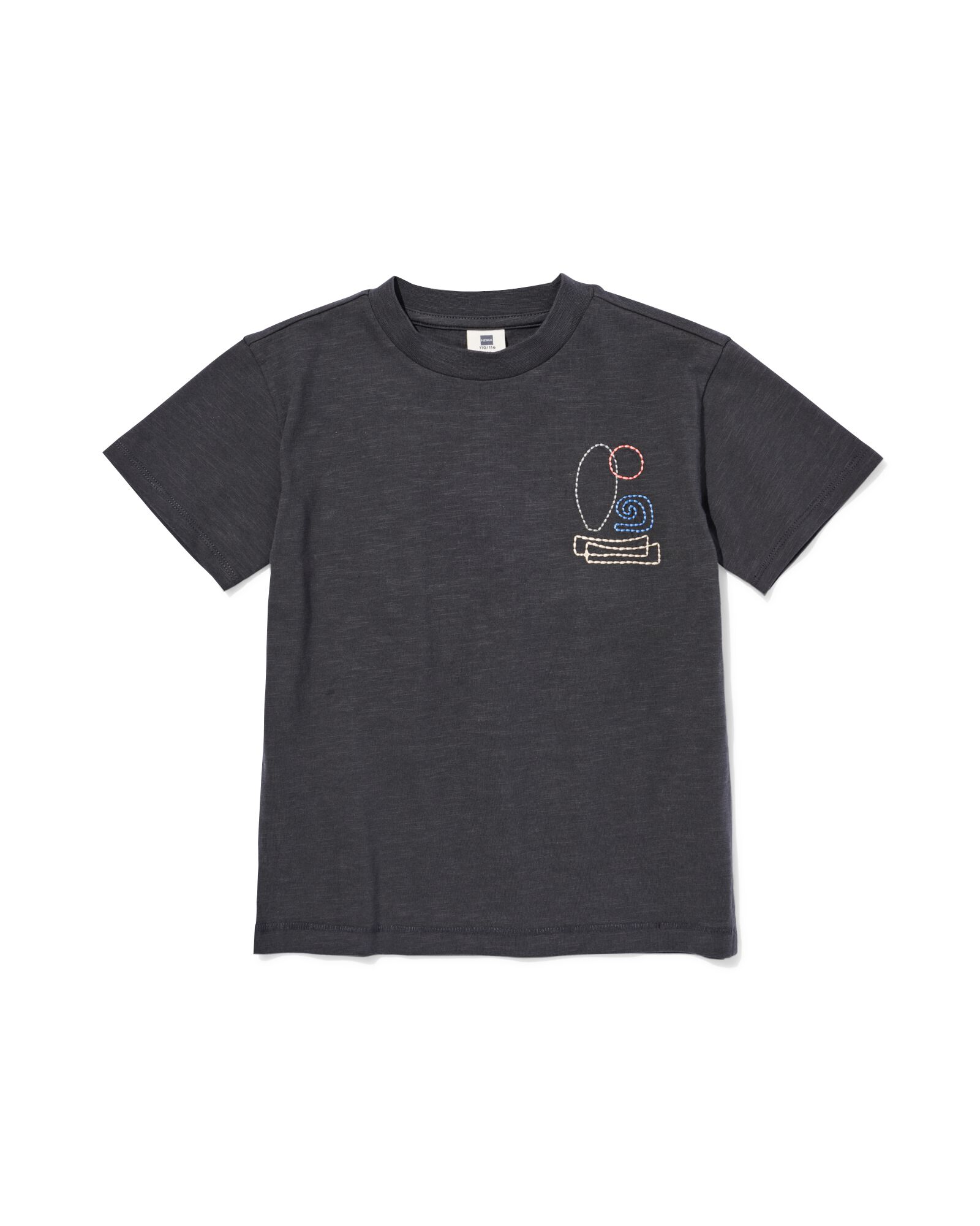 kinder T-shirt  donkergrijs donkergrijs - 30720004DARKGREY - HEMA