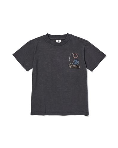 kinder T-shirt  donkergrijs donkergrijs - 30720004DARKGREY - HEMA