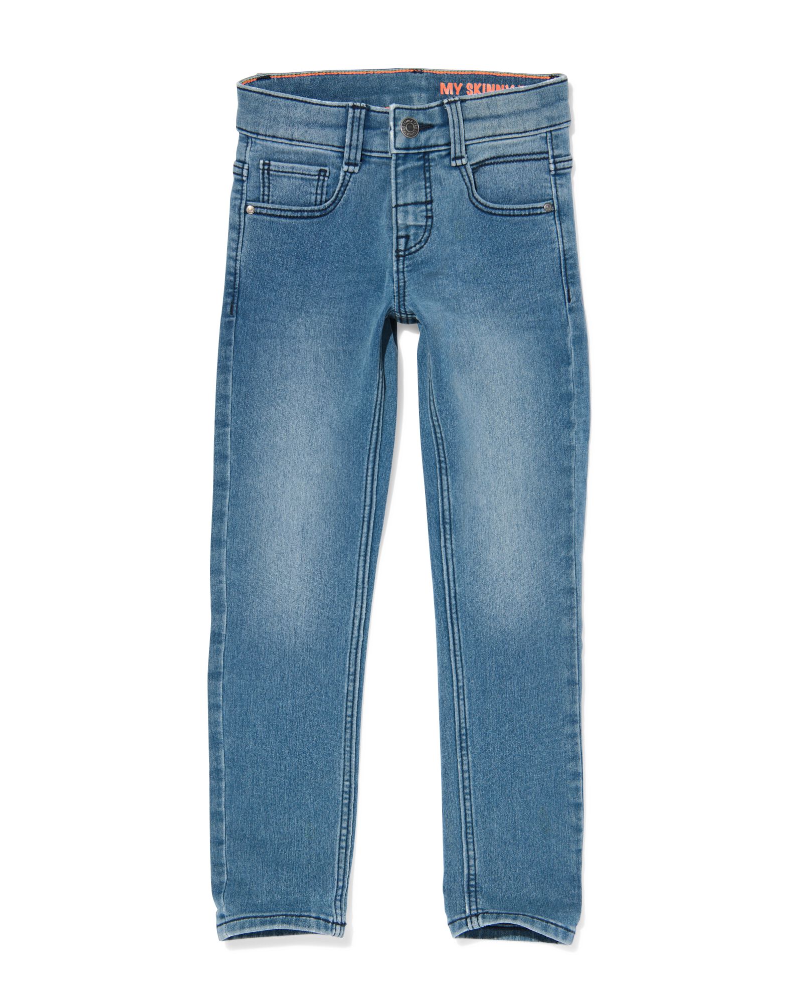 kinderbroek jogdenim skinny fit middenblauw middenblauw - 30776003MIDBLUE - HEMA