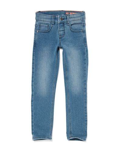 kinderbroek jogdenim skinny fit middenblauw middenblauw - 30776003MIDBLUE - HEMA