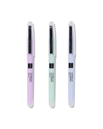 balpennen grijs uitgumbaar - 3 stuks - 14400442 - HEMA