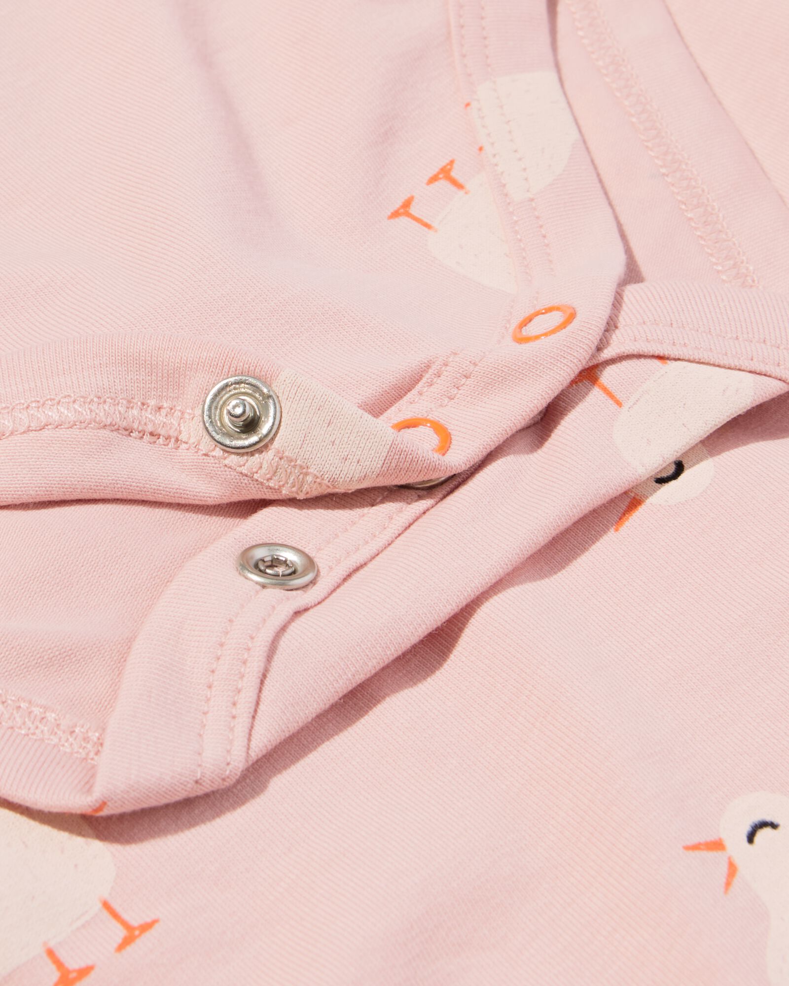 body coton bio extensible avec poussins rose rose - 33311230PINK - HEMA