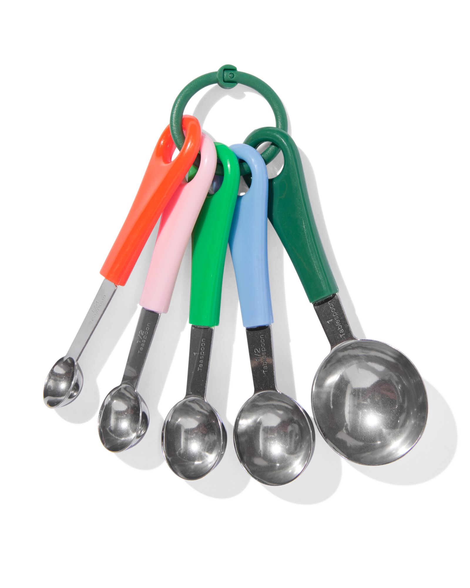 maatlepels rvs kleurrijk - 5 stuks - 80840054 - HEMA