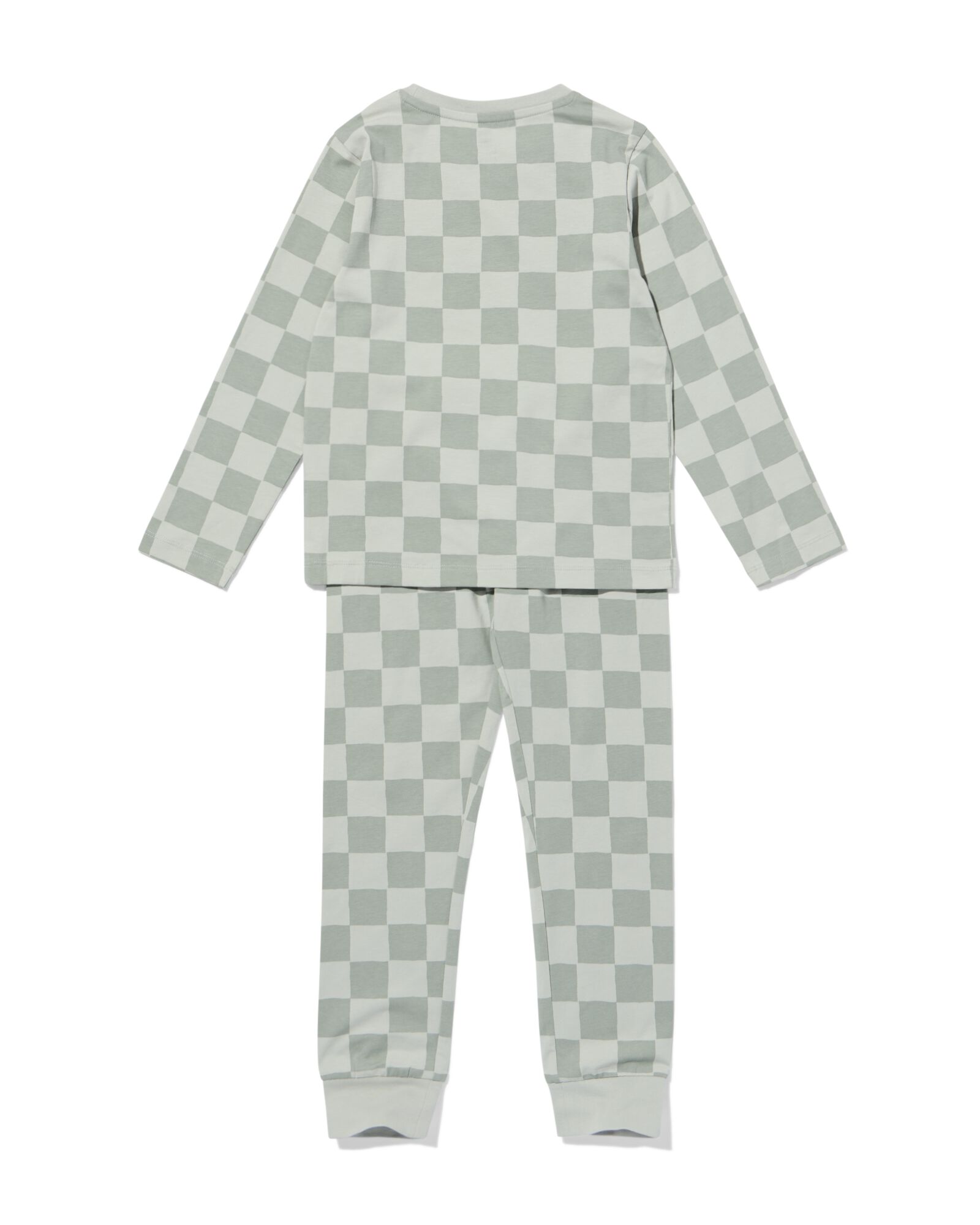 pyjama enfant carreaux vert clair vert clair - 23005160LIGHTGREEN - HEMA