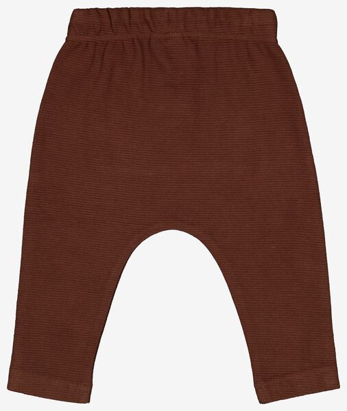 pantalon sweat bébé ottoman côte marron - 1000028213 - HEMA