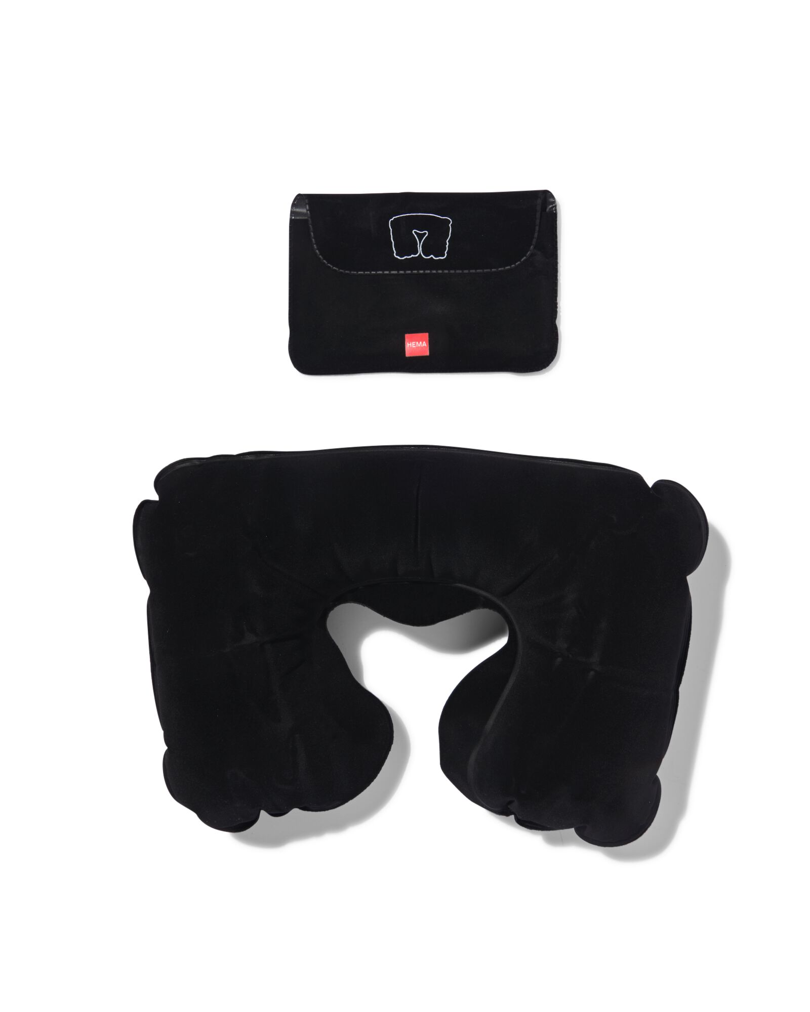 aufblasbares Nackenkissen, schwarz - 18630005 - HEMA