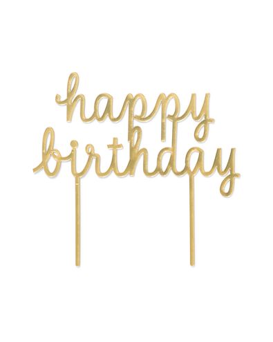 Wiederverwendbarer Torten-Topper, Geburtstag, Gold - 14250321 - HEMA