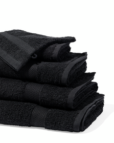 serviettes de bain - qualité supérieure noir noir - 1000029033 - HEMA