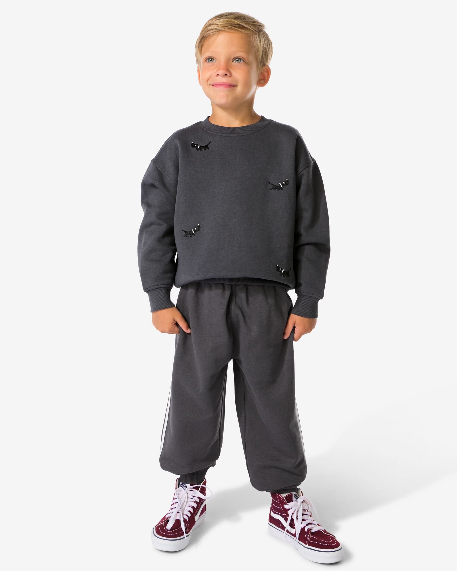 Pull enfant Takkie  gris foncé gris foncé - 30705303DARKGREY - HEMA