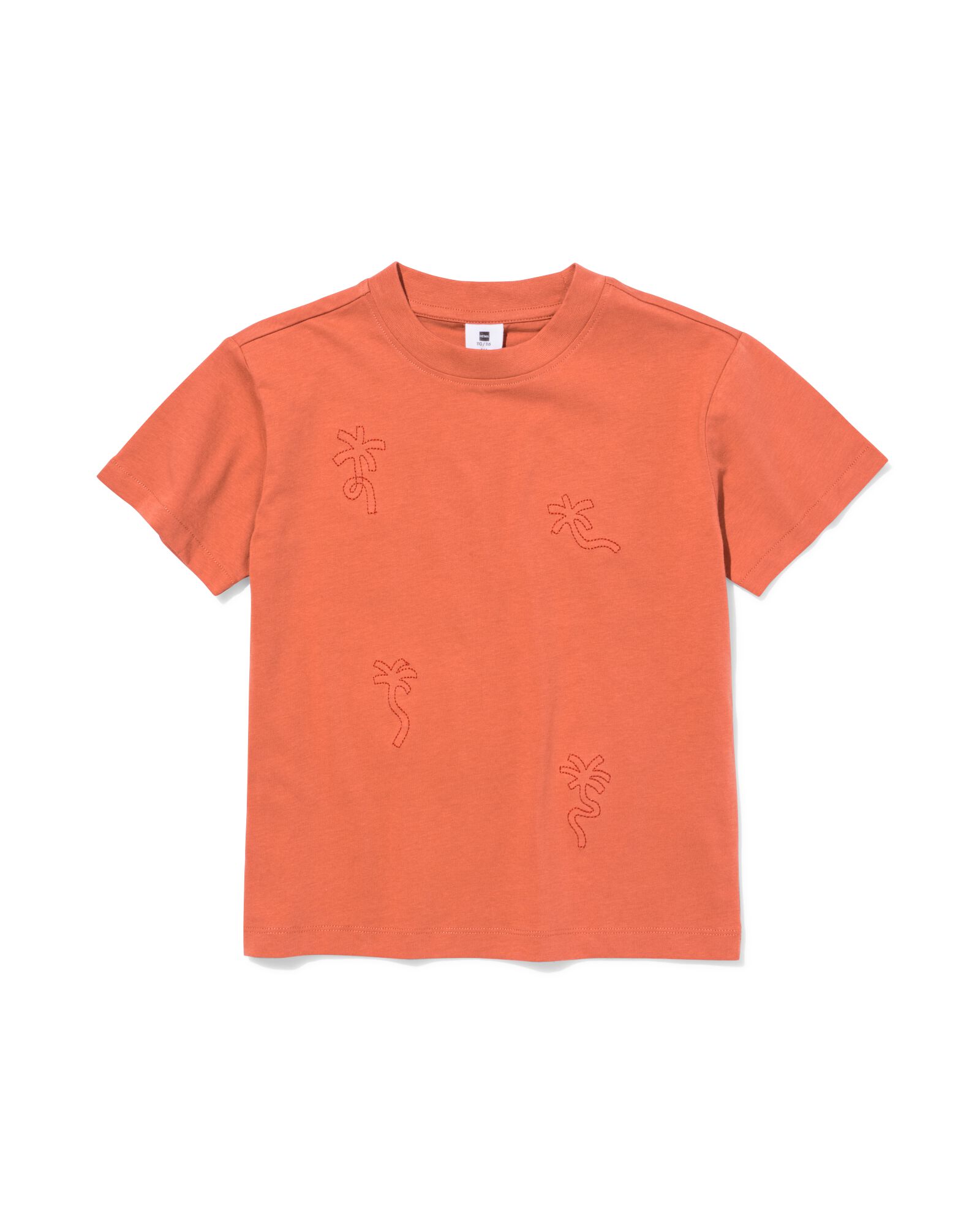 t-shirt enfant palmier marron marron - 30717703BROWN - HEMA