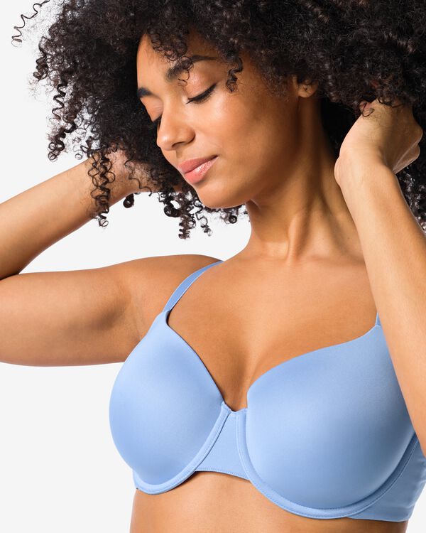 voorgevormde bh met beugel blauw blauw - 21805830BLUE - HEMA