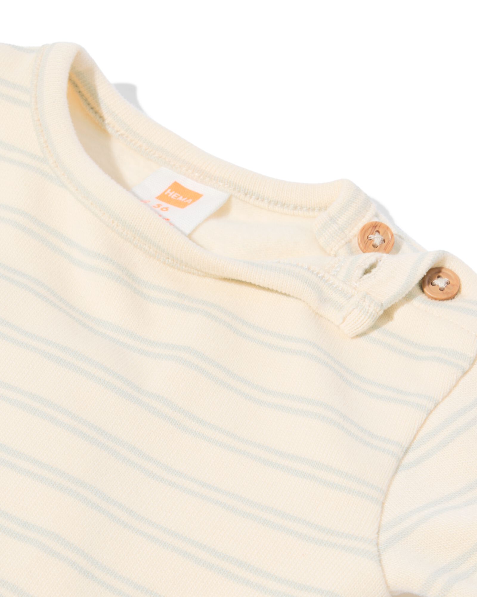 baby T-shirt strepen ecru ecru - 33446220ECRU - HEMA