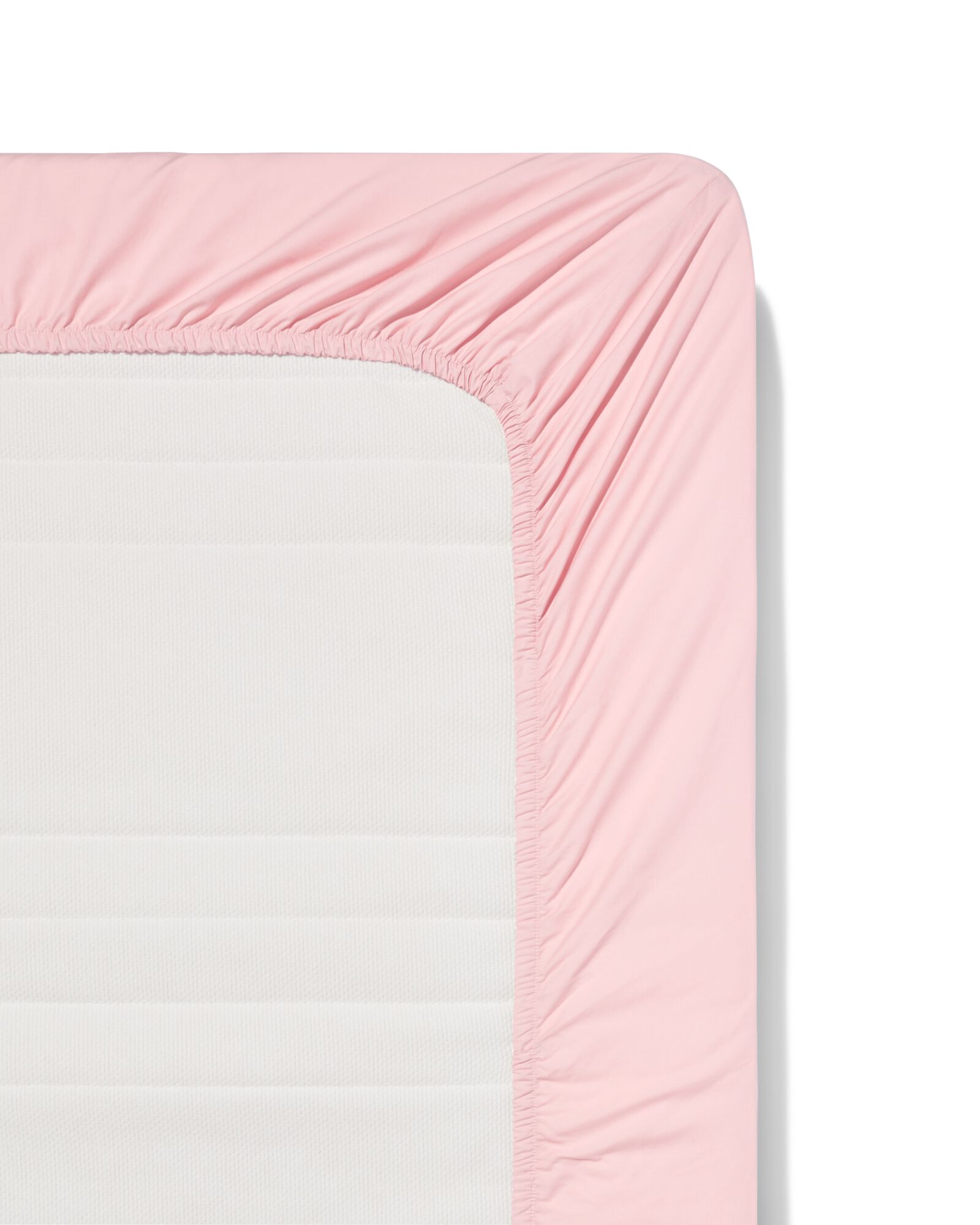 drap-housse 80x200cm coton doux rose p&acirc;le - 5160035 - HEMA