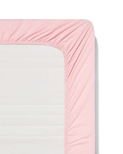 drap-housse 80x200cm coton doux rose p&acirc;le - 5160035 - HEMA
