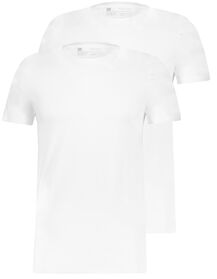 2 t-shirts homme regular fit col rond blanc blanc - 1000009578 - HEMA