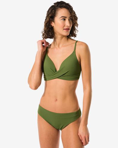bas de bikini femme taille mi-haute vert armée M - 22311003 - HEMA