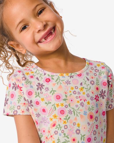 Kinder-T-Shirt, Blumen rosa 134/140 - 30864154 - HEMA